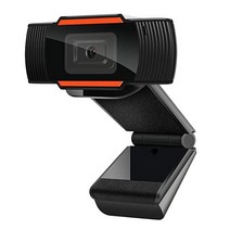 웹캠1080P Full HD Auto Focus 웹카메라with 마이크로폰 Widescreen USB 컴퓨터카메라for PC Laptop 데스크탑 Mac 스트리밍비디오Calling, 블랙 오렌지