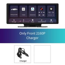 블랙박스 룸미러 1026 인치 4K UHD 자동차 DVR 무선 카플레이 및 안드로이드 오토 와이파이 AUX 대시캠 GPS FM 후방카메라 동영상 레코더 대시보드 Android 차량, K2-Single+wit 64G card