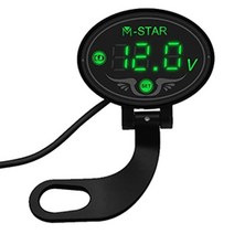 ed 차량용 간판 전광판 DC 12V-24V 자동차 오토바이 LED 패널 디지털 전압 디스플레이 미터 A5KD, 한개옵션1, 01 육군 녹색