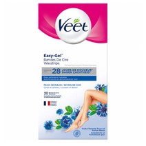 VEET Wax Strips Body And Legs 프랑스 비트 바디 제모 왁스 이지 젤 패드 20개입 3팩