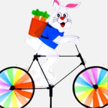 자전거타는토끼 바람개비 유치원 왕 야외 장식용 정원소품 매장입구 전시장