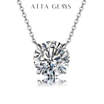모이사나이트 다이아몬드 6.5mm 1CT 목걸이 여성용 펜던트 925 실버