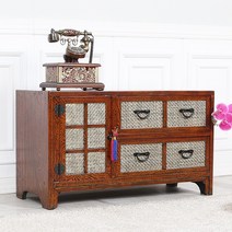 다한수제고가구 원목 모자이크 거실장 900 (우), 단품