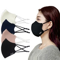 퓨리엠 구리항균마스크 대형3매_블랙 패션 면마스크