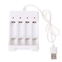 USB 18650 AAA 및 AA 배터리 충전기 4 슬롯 AC 110V 220V 듀얼 충전식 리튬, [01] 4 Slots, [01] USB