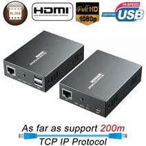 POE 확장기 Navceker HDMI KVM 익스텐더 IP RJ45 이더넷 네트워크 USB 200M UTPSTP CAT5 CAT6, 하나의 TX 및 하나의 RX_오스트레일리아 전원 플러그