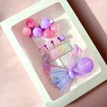 삐우까리나 티니윙 리본 머리핀 하트 머리방울 4종 선물세트