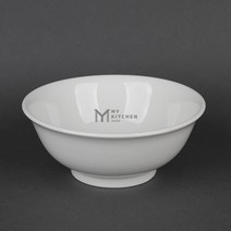 크롬 뉴짬뽕기 (20.5cm)-화이트 도자기 짬뽕그릇 면기