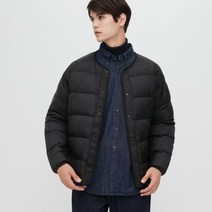 유니클로 리사이클 경량 다운 자켓 정장 이너 패딩 블랙 453055