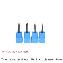 산업용 링크 CNC 공작 기계 6mm 센터 나이프 샤프 커터 플랫 하단 엔드 밀 삼각형, 29 90 degree 0.3mm