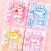 몰랑 케이스 문구세트(랜덤)-6EA, 단품, 상세페이지 참조