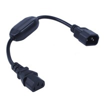 특별 PDU UPS 전원 코드 케이블 에와 C13에 IEC 320 C14 / 스위치 30cm 블랙 오프, 검정, 하나