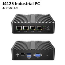 미니pc 큐브 팬리스 소프트 라우터 셀러론 J4125 미니 PC 쿼드 코어 4x 인텔 i225 i226 2.5G LAN HDMI VGA pfSense 방화벽 기기 ESXI AES, CHINA, J4125 No System + UK, [01] No RAM No Storage