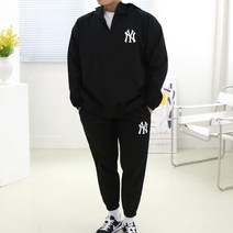 워너빅 남자 빅사이즈 뉴욕 후드 아노락 트레이닝 세트