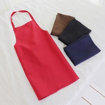 (주)더해피 가정 미술 미용 수예 카페 업소 손님용 핸드메이드 앞치마 모음, 목걸이형 앞치마-그린