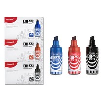 [조한스토어] 모나미 유성매직 알코올계 잉크, 12개입, 매직잉크(병매직)_사각닙 POP_4~8mm_검정_1갑