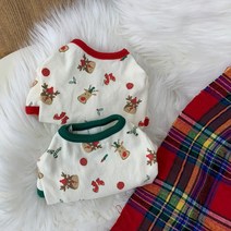 ZOOBICO 강아지 티셔츠 크리스마스티 포근한 루돌프 티셔츠 2color (XS~XXL), 레드