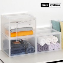 모아시스템즈 투도어 조립식 DIY 수납함 2개 플라스틱 서랍장 수납장 정리함, 레드