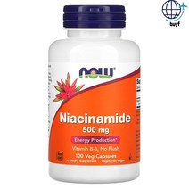 나우푸드 NOW Foods 나이아신아마이드 500mg 베지 캡슐 100정, 1개, 기본