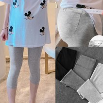 수엠W 임부 임산부 만삭 밴딩 7부 레깅스 봄 여름 팬츠
