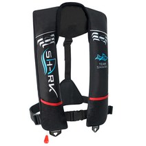 SHARK 자동팽창식 구명조끼 KC, 블랙(화이트)