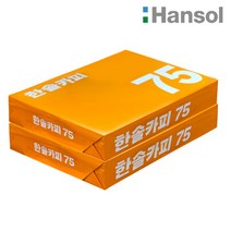 한솔 A4 복사용지(A4용지) 75g 1000매(500매 2권), 상세페이지 참조