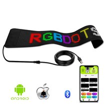 led전광판 자동차 뒷창 표현 조명 광고 스크린 LED 스크롤 캡션 디스플레이 USB 앞유리 전자, [08] F1664RGB 272X90MM