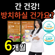 식약처 인증 일양 약품 간 건강 향상 유지 개선 에 도움 밀크 씨슬 시슬 씰리 실리 마린 ALT AST 감소 피로 피곤 한 직장인 야근 20 30 40 50 대 알 약 케이스 세트, 6개월 (1정당 406원) (46,900원 할인), 6개