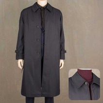 가을 겨울 중년 남성 프리미엄 바바리 롱 트렌치코트