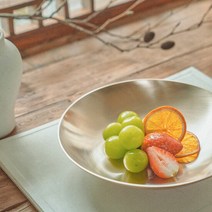 [광명유기] 방짜유기 오목접시 24cm, 단품