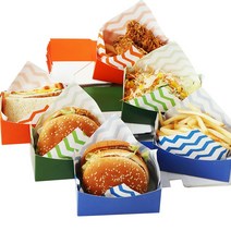 샌드위치 포장 토스트 케이스 햄버거 포장, B함, 50개