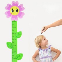 자라나는 아이 키재기 선샤인 플라워 스티커 최대 150CM 부드러운 재질 벽걸이 차트 판