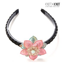 [KNOTXKNOT] 전통패턴 플라워 세줄따음 머리띠