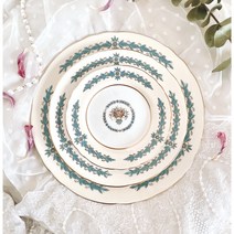 앤슬리 앤틱 플레이트 3종 빈티지 그릇 접시세트, 찻잔 (소서 미포함)