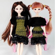 인형옷 드레스 캐주얼, D_5.4p블랙투피스