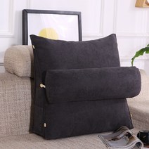 평판시트 화물차 평판 시트 슈퍼 소프트 벨벳 빅 웨지 독서 침대 휴식 베개 주머니가 대형 성인 등받이 쿠션 침대에 앉는 등 지원, 45x45x20 cm, 10 dark gray velvet