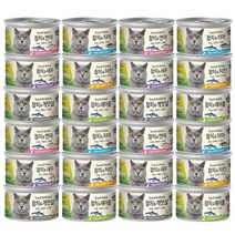 미우와우 고양이 흰살 참치캔 80g 24개 세트 (6종 콤보/ 맛선택), 흰살 참치&치어