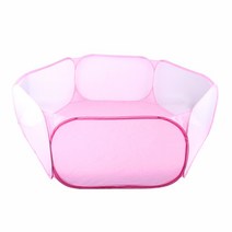 산소방 휴대용 애완 동물 울타리 새끼 고양이 케이지 햄스터 고슴도치 작은 접는 놀이 펜 강아지 토끼 기니, 03 분홍색