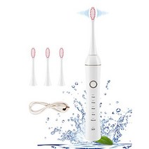 Ubrand RAAYA 성인용 전동 칫솔 2분 타이머 5가지 모드 소닉 충전식 파워 화이트닝 듀퐁 브러시 헤드 4개 포함. 블랙 가성비 추천 미국직구, White