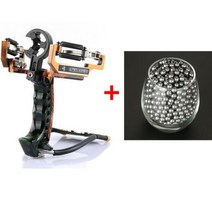 서바이벌 페인트볼 야외 사냥을위한 손목 받침대가있는 강력한 낚시 슬링 샷 합금 마, with steel balls