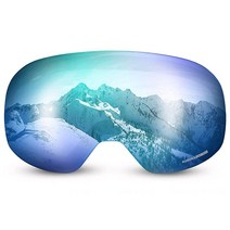 WildHorn Outfitters Roca 스키 고글 추가/교체용 프레임리스 렌즈 - 성인 및 주니어, Ice Blue