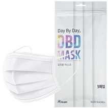 DBD 덴탈 마스크 화이트 국산 비말차단 대형 5매입포장, 5매입 100매