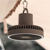 충전식 무선 에어 써큘레이터 선풍기 LED 조명 간접조명 무드등 타프팬 실링팬 고용량 보조배터리 내장 8000mAh 스마트폰 충전지원 캠핑 차박 휴대용, 다크그레이
