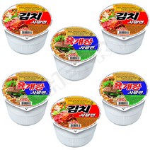 농심 육개장사발면(12) + 김치사발면(12) =24입 반반 컵라면, 상세페이지 참조