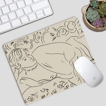 헨리 Matisse 고무 정밀 작은 마우스 패드 노트북 휴대용 비 슬립 테이블 패드 작은 마우스 패드, 헨리 마티스 20_210X260mm