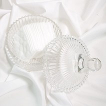 신생활백서 유리 면봉 케이스 화장솜 보관함 크리스탈, 유리화장솜보관함SIN-0251