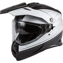 GMAX AT-21 어드벤처 오프로드 헬멧 (매트 블랙 정품보장, Matte Black/White_Small, Matte Black/White