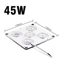 Ac220v led 모듈 천장 조명 12w 24w 36w 45w 따뜻한 흰색 led 광원 칩 led 구슬 실내 조명 자석, 45w-화이트