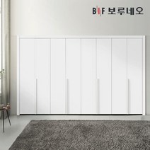 보루네오 330cm 링고 여닫이 붙박이장 11자, 화이트 330cm