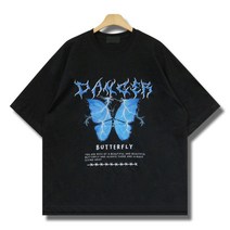 꼰스 썬더 버터플라이 오버핏 반팔티